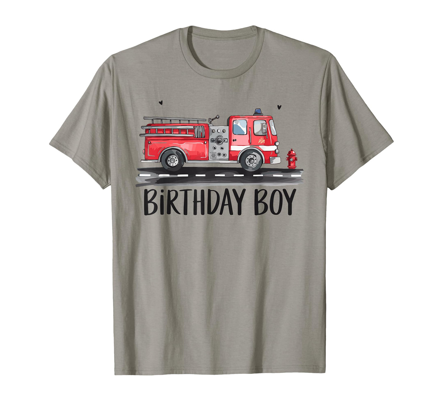 Fire Truck Firefighter The Birthday of Boy Family Bday Party T-Shirt