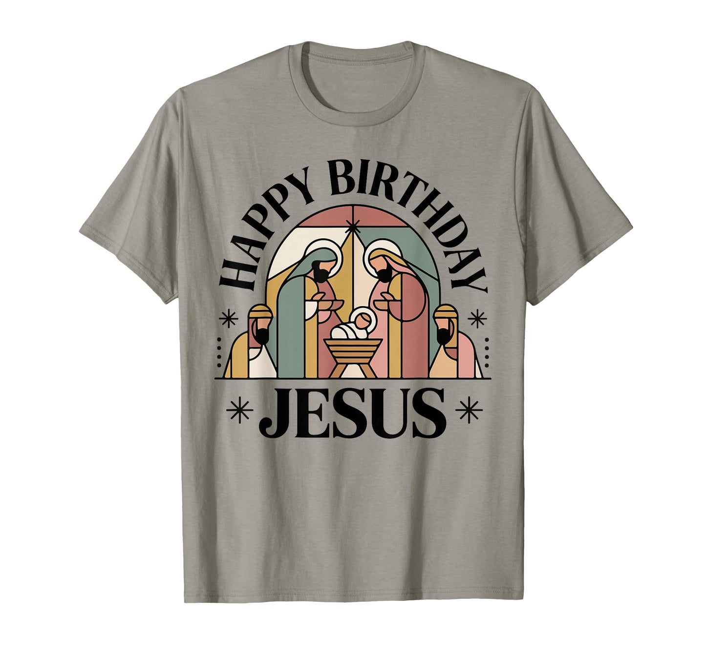 Happy Birthday Jesus Christmas Christian Outfit Toddler Girl T-Shirt