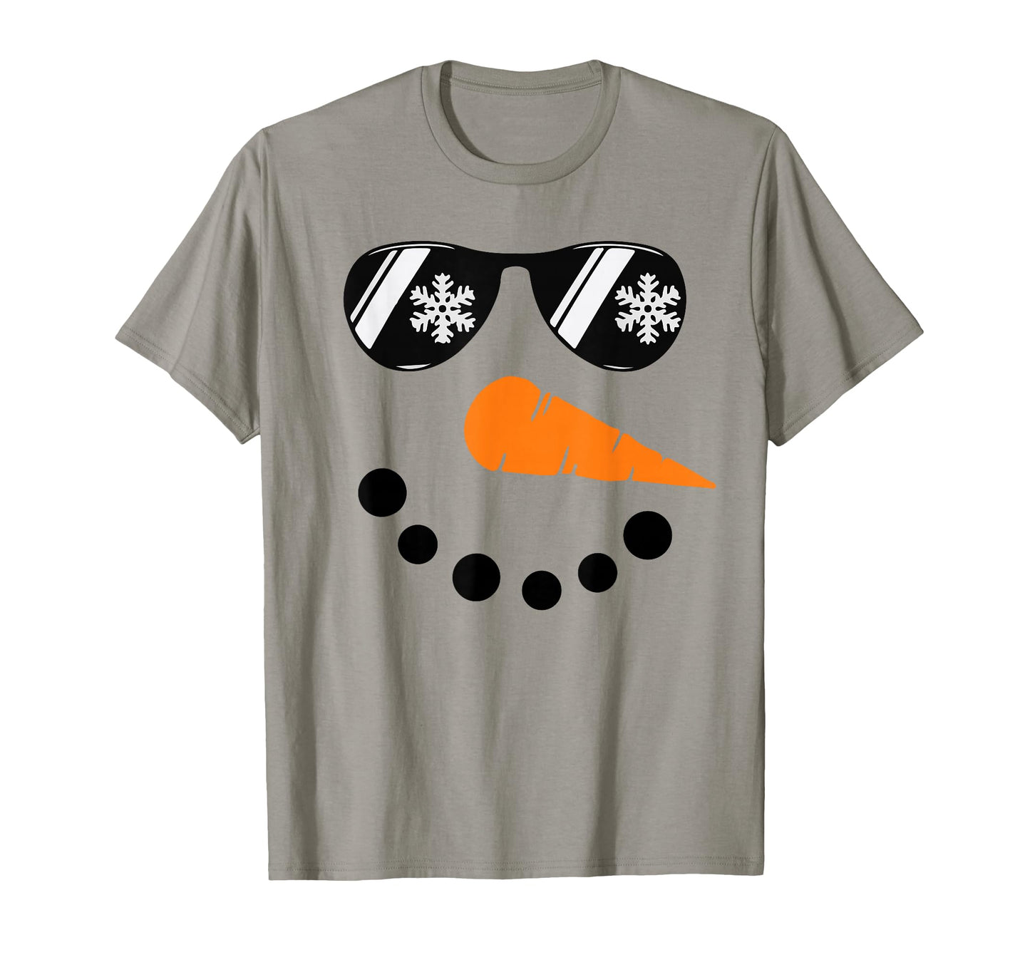 Snowman Face Winter Christmas for Men Boys and Kids T-Shirt