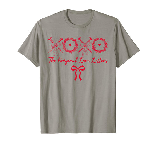 Valentine’s Day Jesus Christian XOXO Original Loves Letters T-Shirt