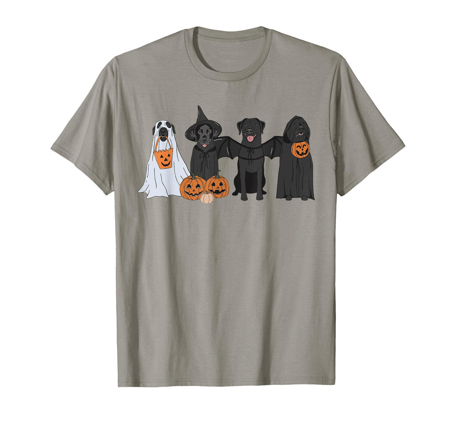Cute Black Labrador Dog Halloween Pumpkin Labrador Dog Mom Men Women T-Shirt