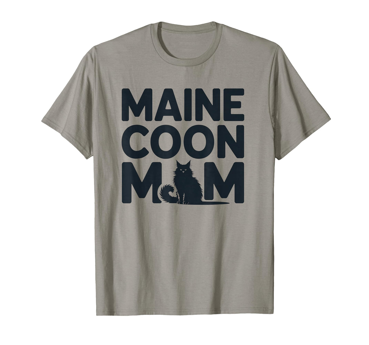 Minimalist Maine Coon Cat Mom Design for Cats Lover T-Shirt