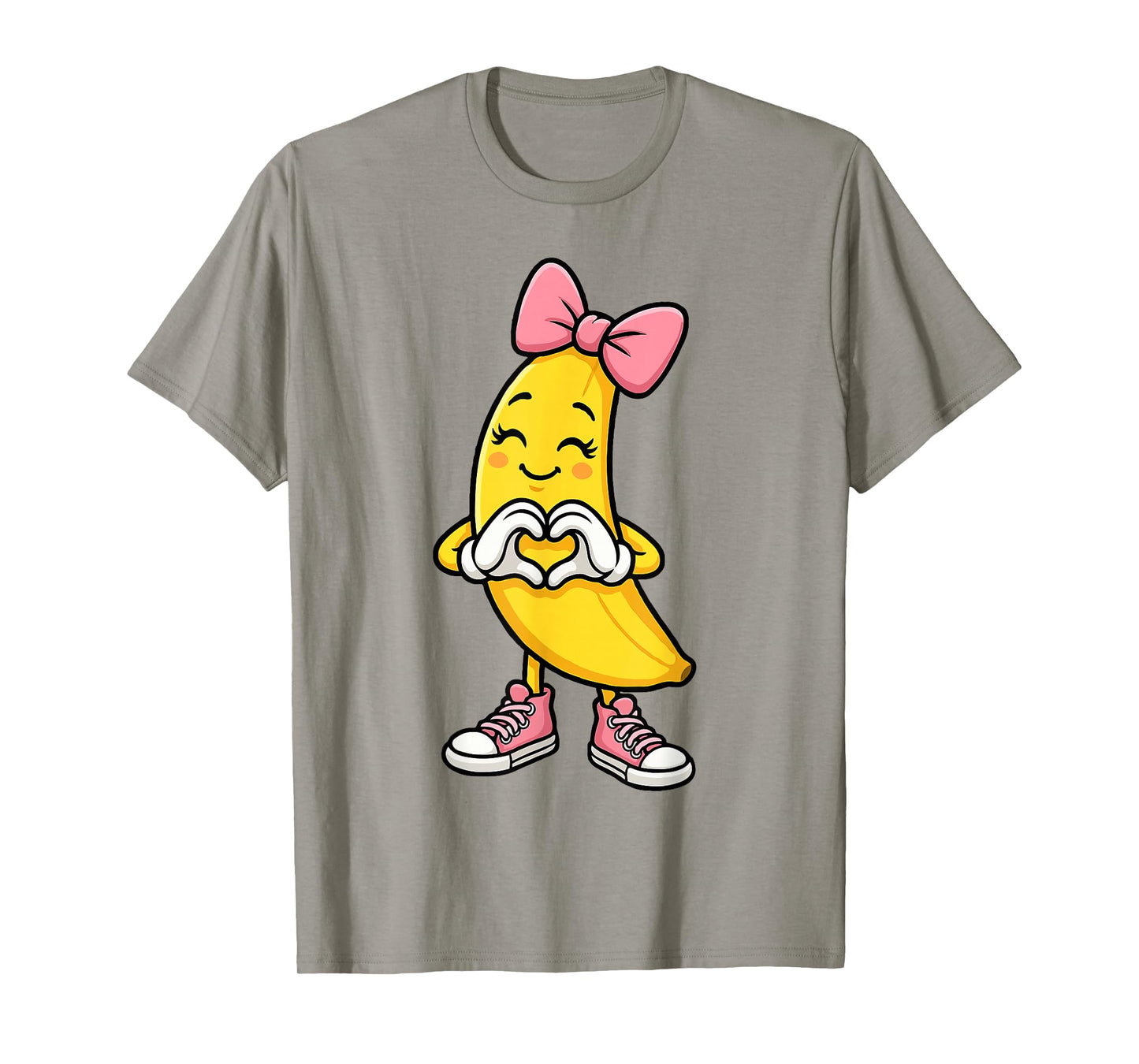 Cute Banana Coquette Bow Retro Banana Girls Kids Women T-Shirt