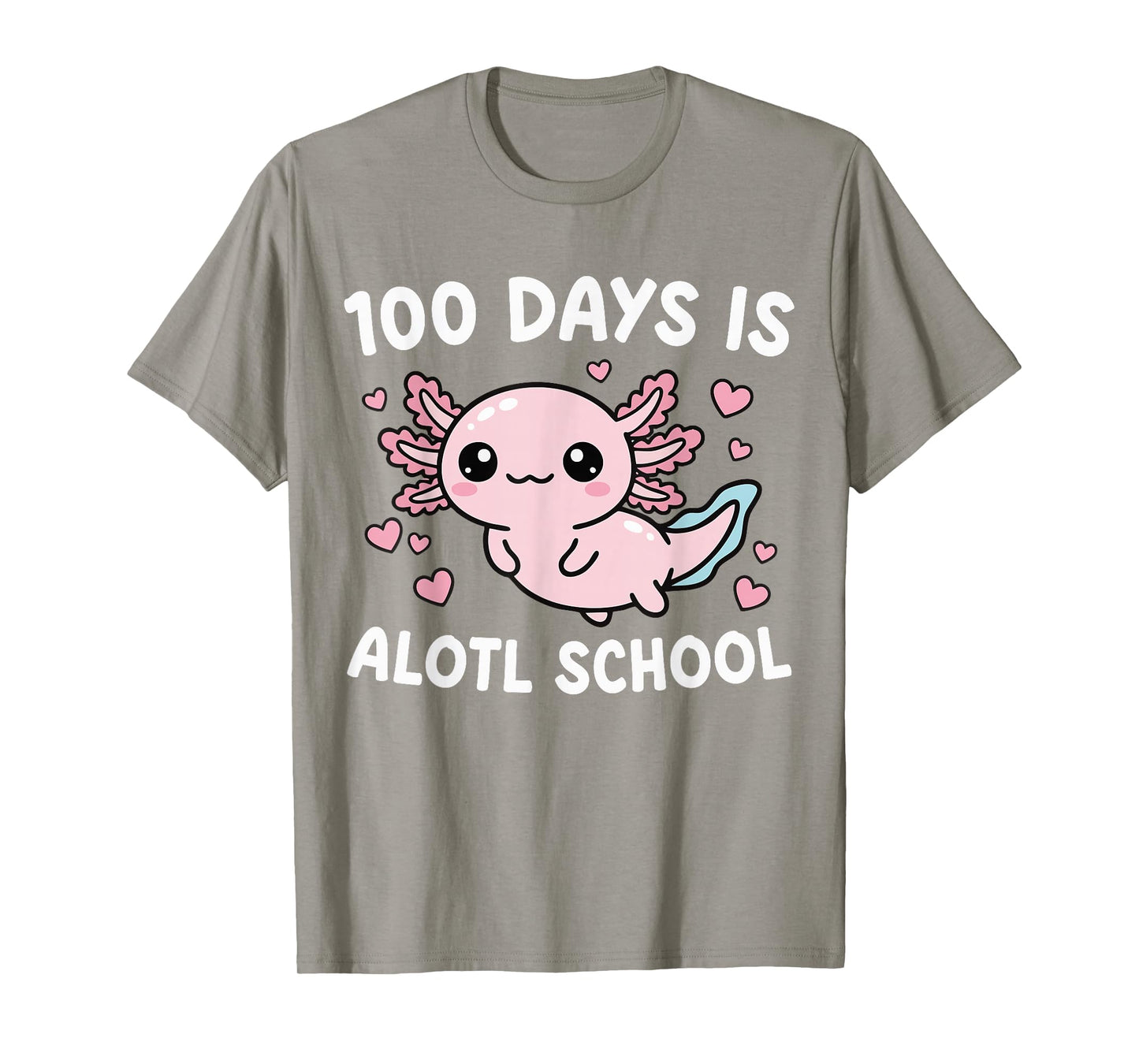 100 Days is Alotl Outfit Girls 100th Day of School Axolotl T-Shirt