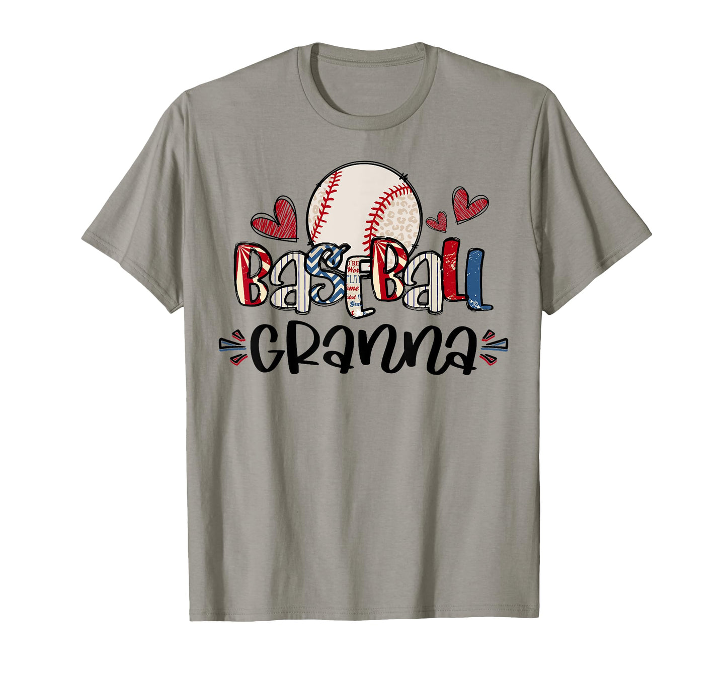 Baseball Granna Heart Proud Baseball Granna T-Shirt