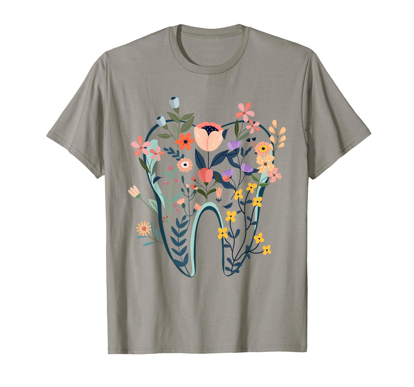 Floral Tooth, Boho Flower Dental Student Dental Assistant T-Shirt