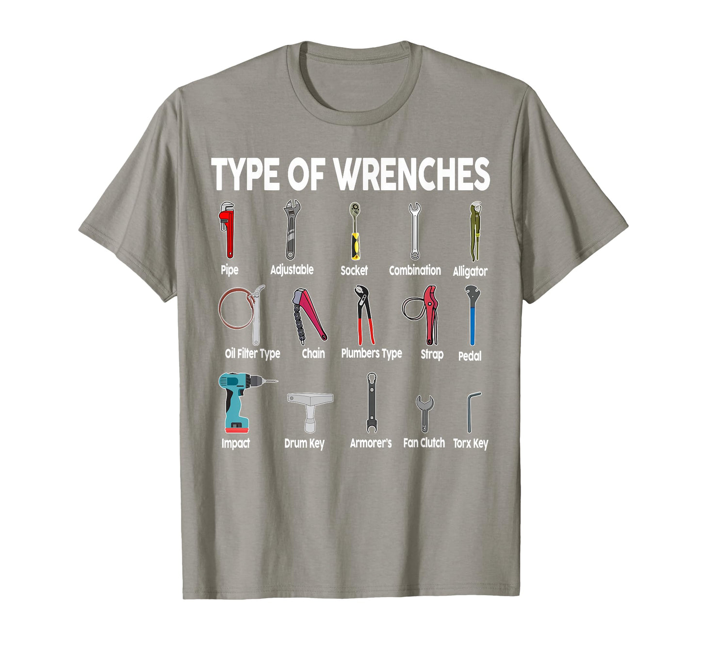 Toddler Mechanic-Shirt Types of Wrenches Technician Kids Boy T-Shirt