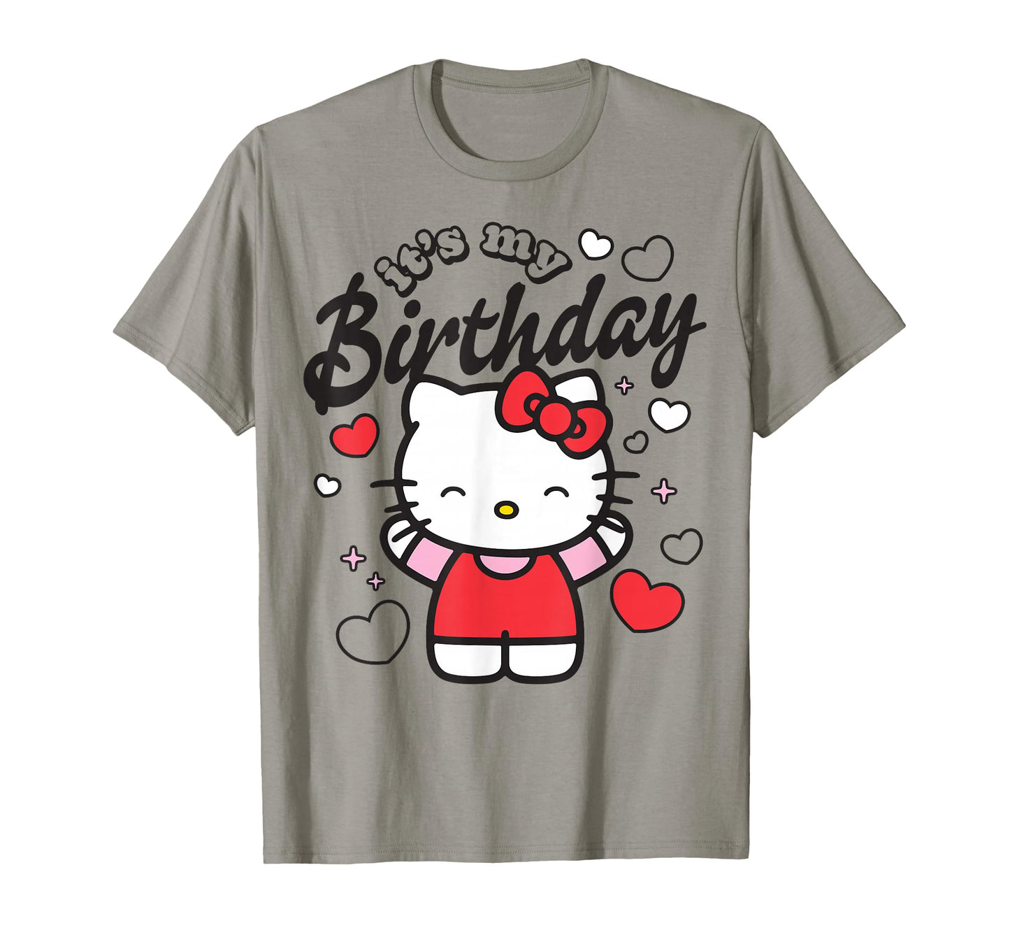 Hello Kitty It's My Birthday Hello Kitty Happy Cheer Hearts T-Shirt