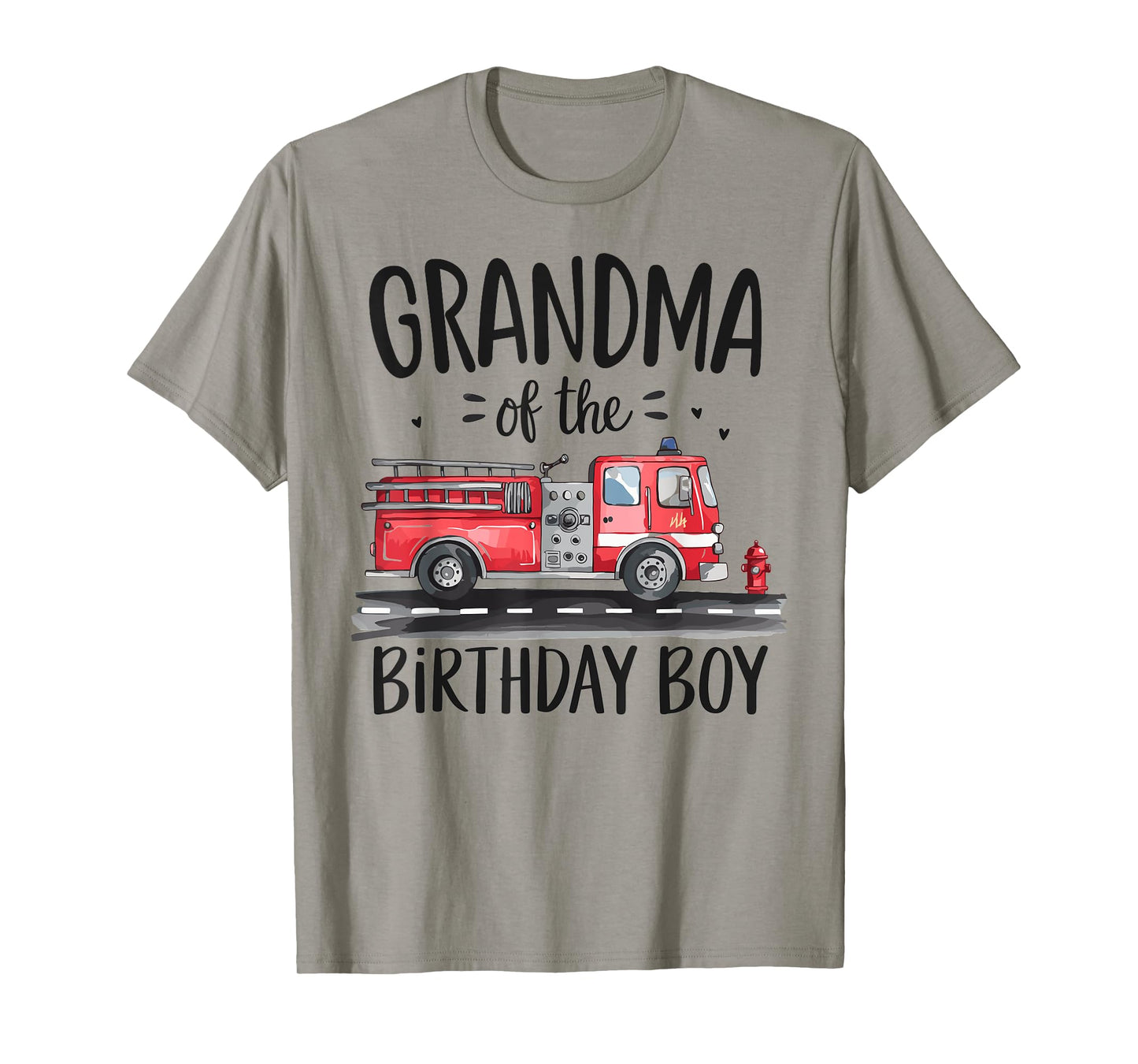 Grandma of the Birthday Boy Fire Truck Firefighter Gigi Bday T-Shirt