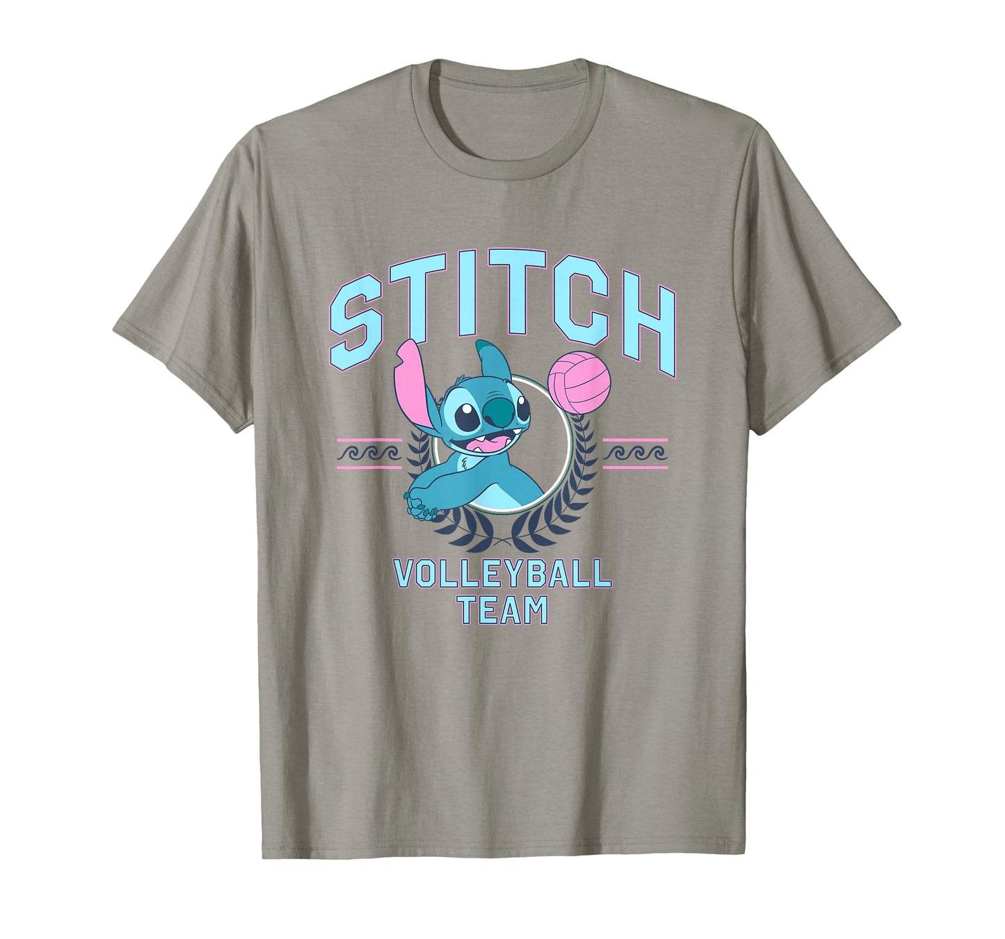 Disney Lilo & Stitch Volleyball Team Cute Stitch Chest Logo T-Shirt