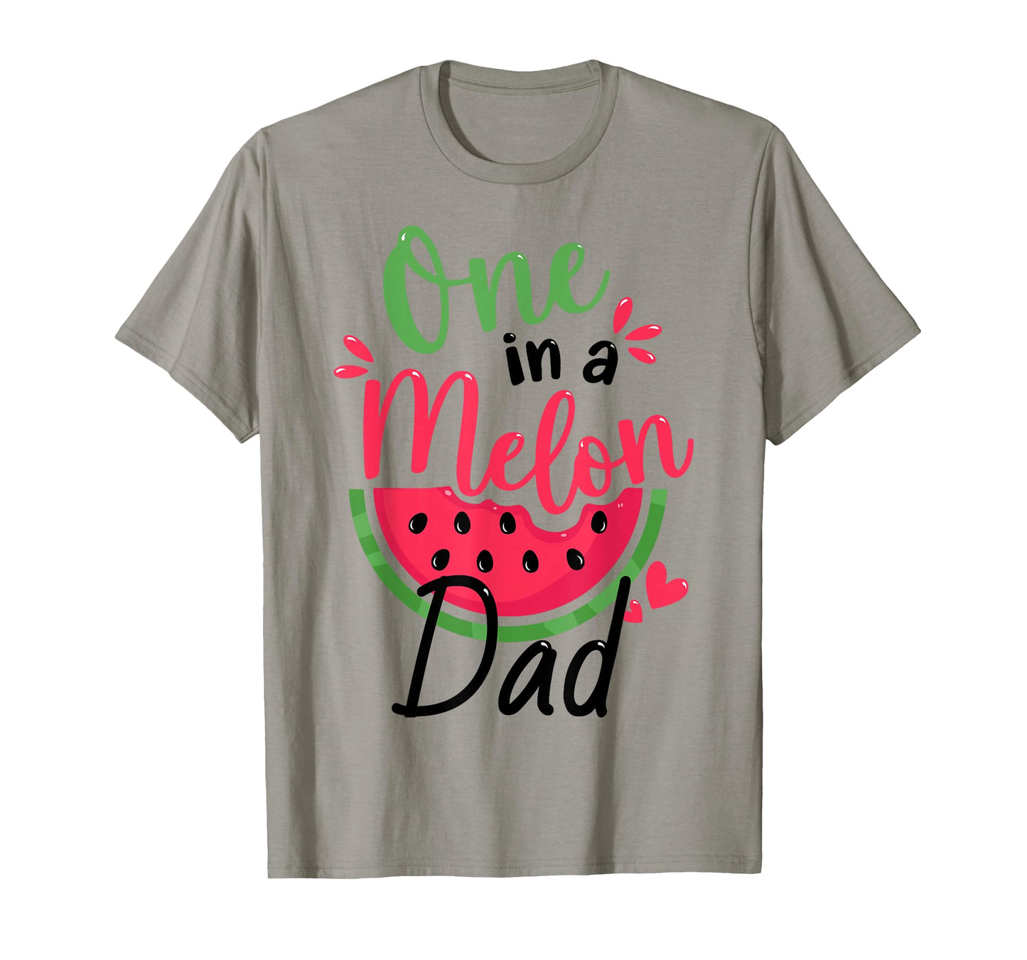 One in a Melon Dad 1st Birthday Party Family Matching T-Shirt