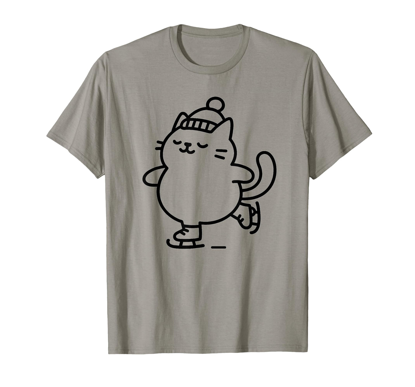 Cute Cat Ice Skating T-Shirt