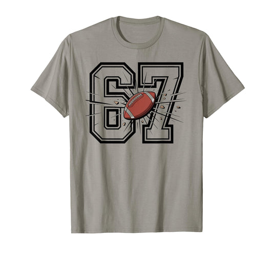 67 Football 6 7 Meme Six Seven Sports Kids Men Women T-Shirt
