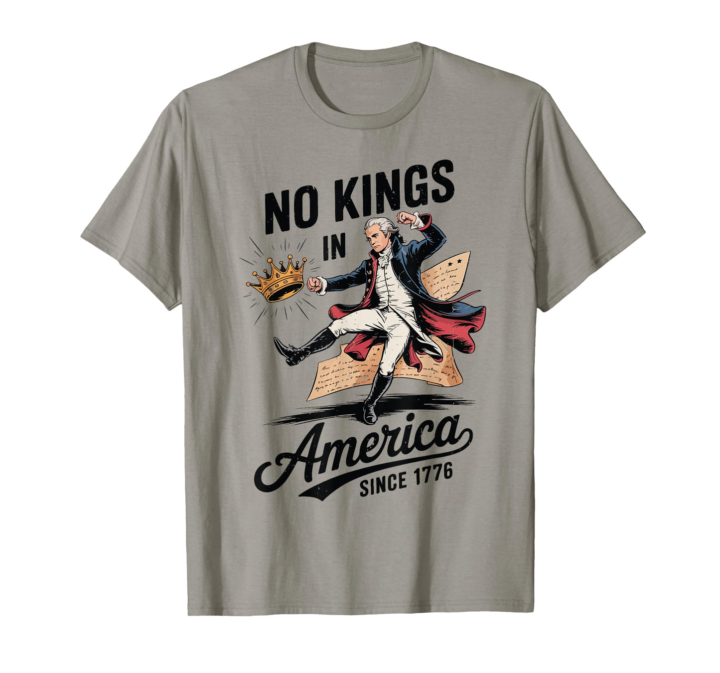 Alexander Hamilton No Kings America Funny 4th July Kids Men T-Shirt