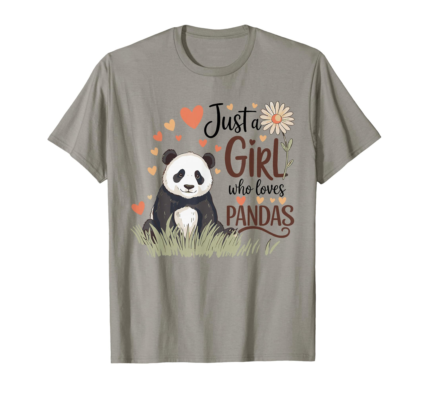 Just a Girl Who Loves Pandas Cute for Girls Women T-Shirt