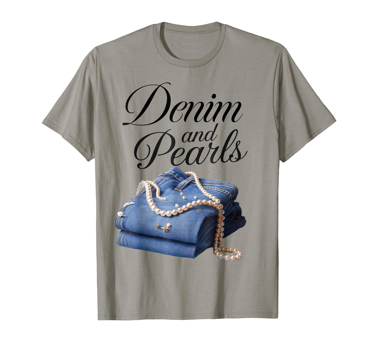 Denim and Pearls for Ladies 2025 Denim With Pearls Jeans T-Shirt