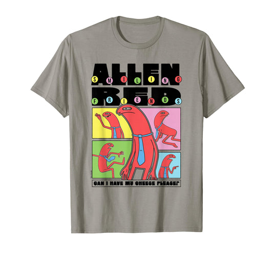 Smiling Friends Allen Red Can I Have My Cheese Funny Cartoon T-Shirt