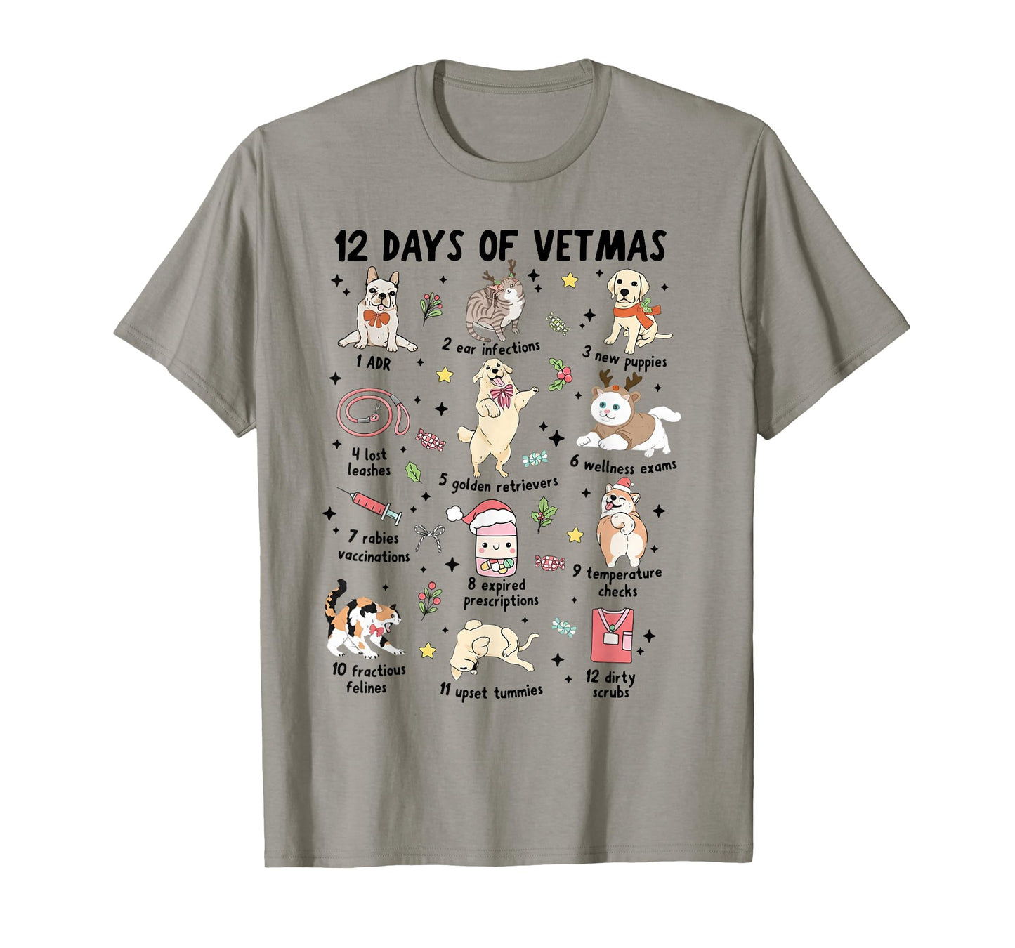 12 Days of Vetmas Christmas T-Shirt
