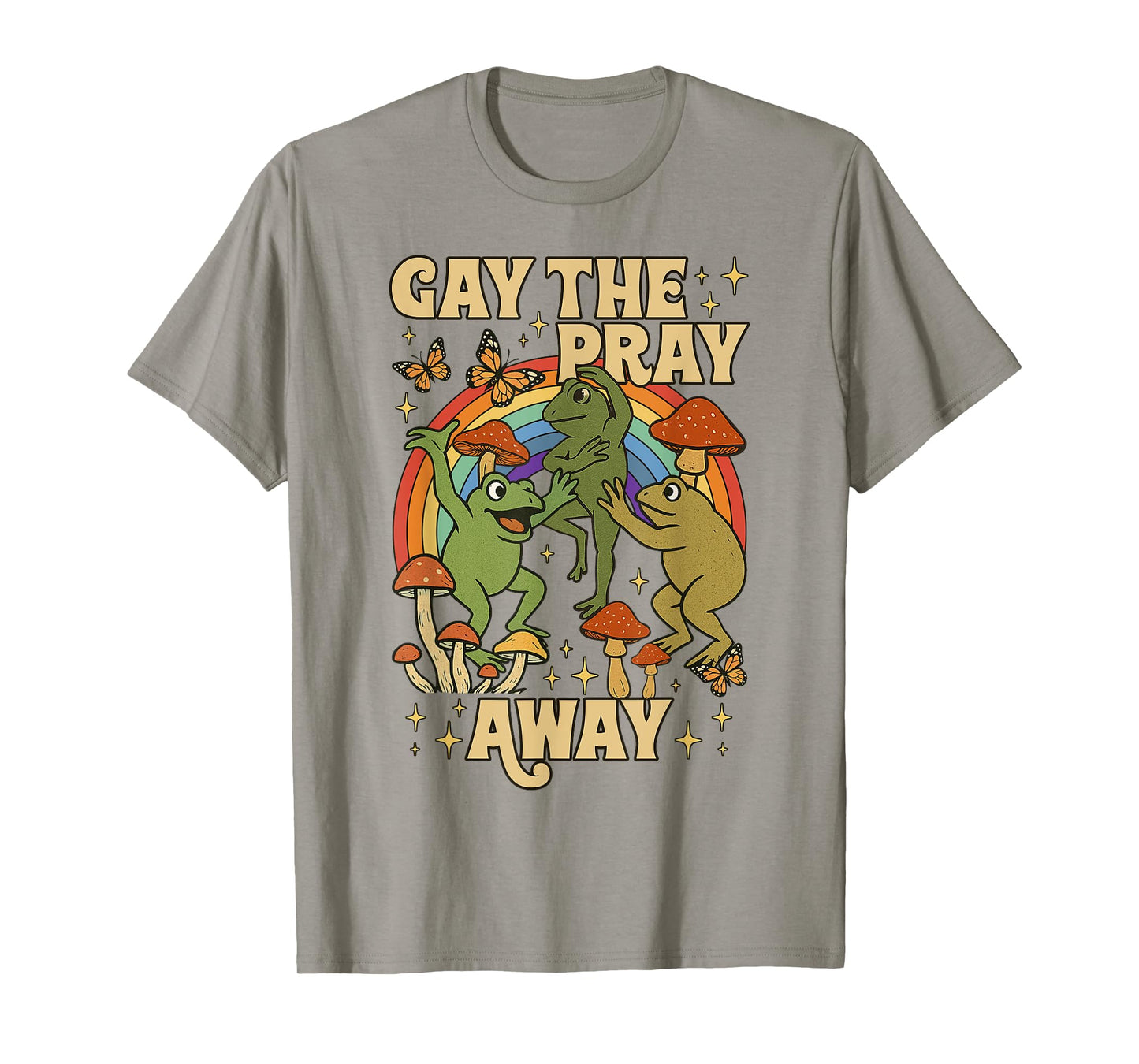 Retro Gay the Pray Away Funny Gay Frog LGBTQ Pride Cute T-Shirt