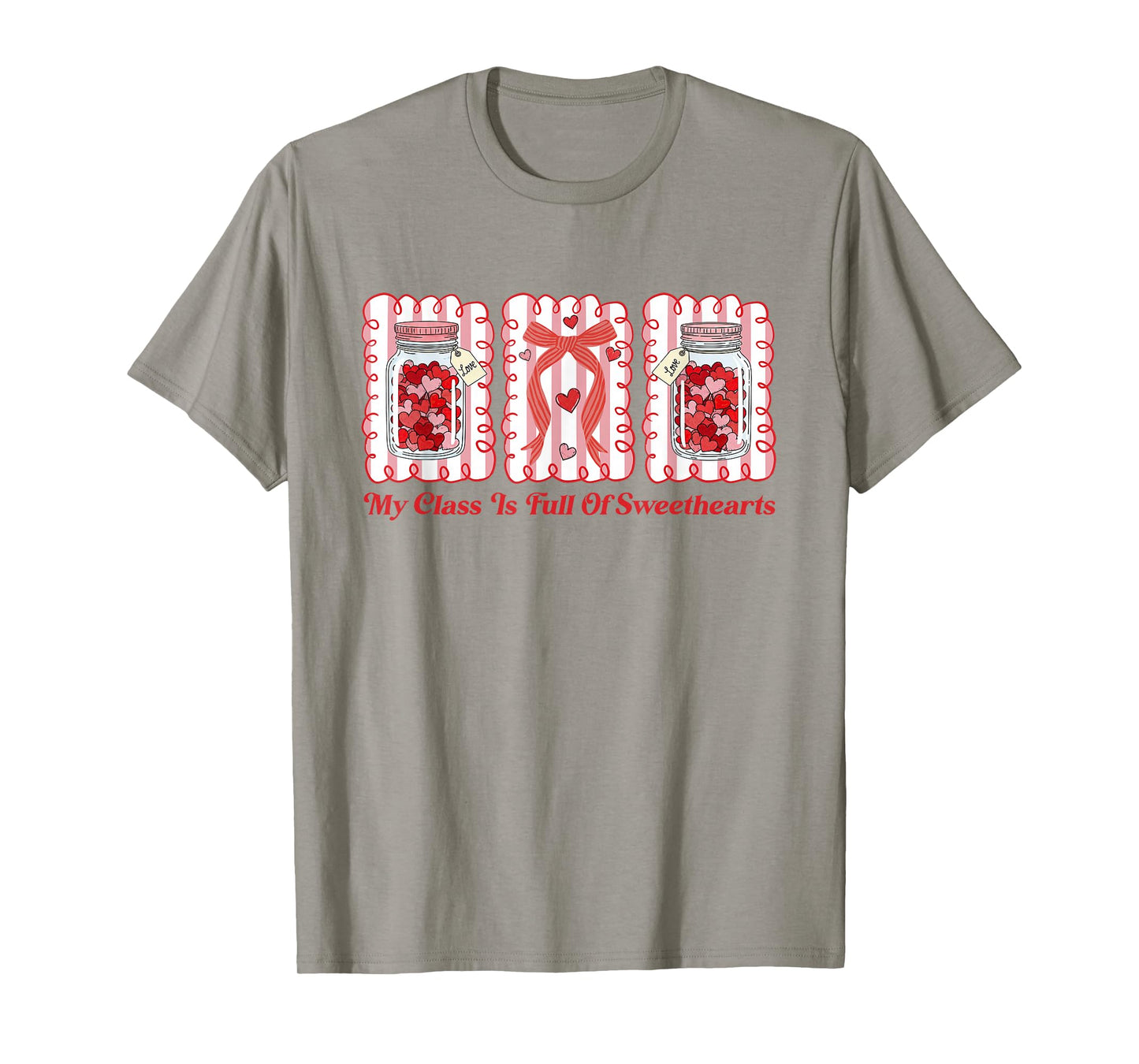 Coquette Valentines Teacher My Class is Full of Sweet Hearts T-Shirt