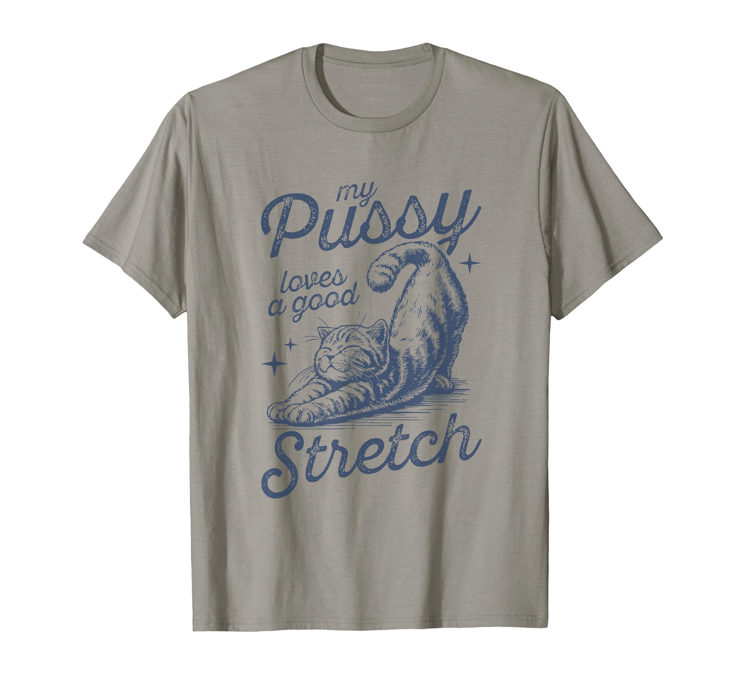 My Pussy Loves A Good Stretch Funny Meme T-Shirt