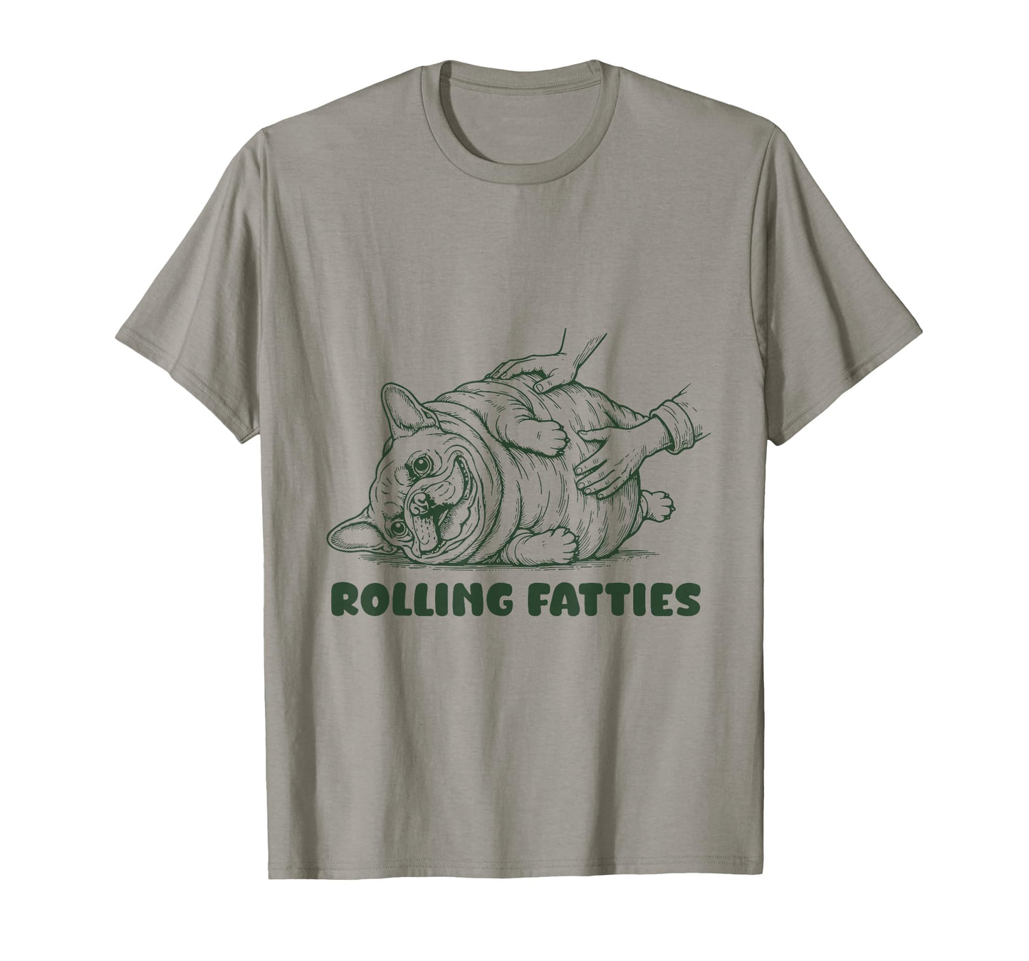 Rolling Fatties French Bulldog Funny Cute Bulldog Lover T-Shirt