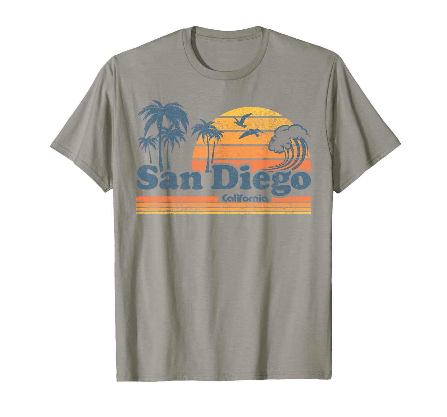 San Diego California Beach Vacation Cute Vintage Cali Retro T-Shirt for Men Women Girls Kids