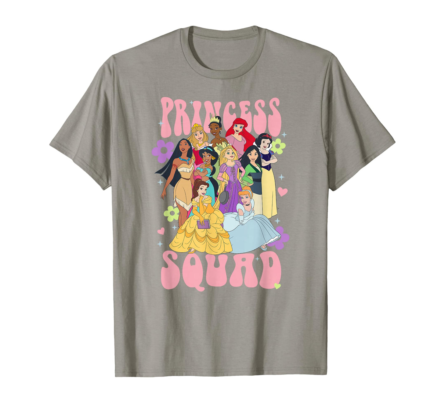 Disney Princess Epic Princess Squad Girl Power Floral Poster T-Shirt