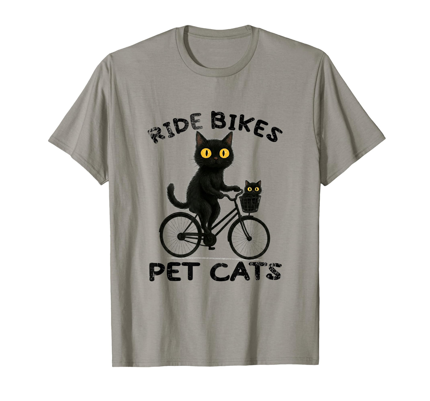 Ride Bikes Pet Cats Bicycle Cycling Biking Cat Lover T-Shirt