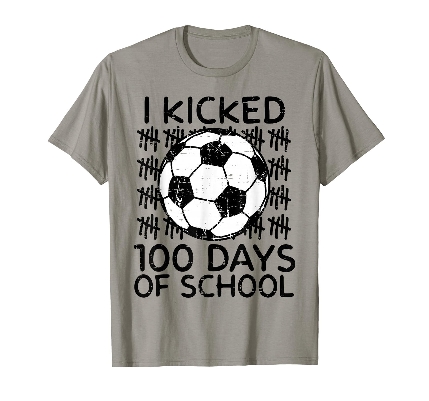 I Kicked 100 Days of School Soccer 100th Day Boys Kids T-Shirt