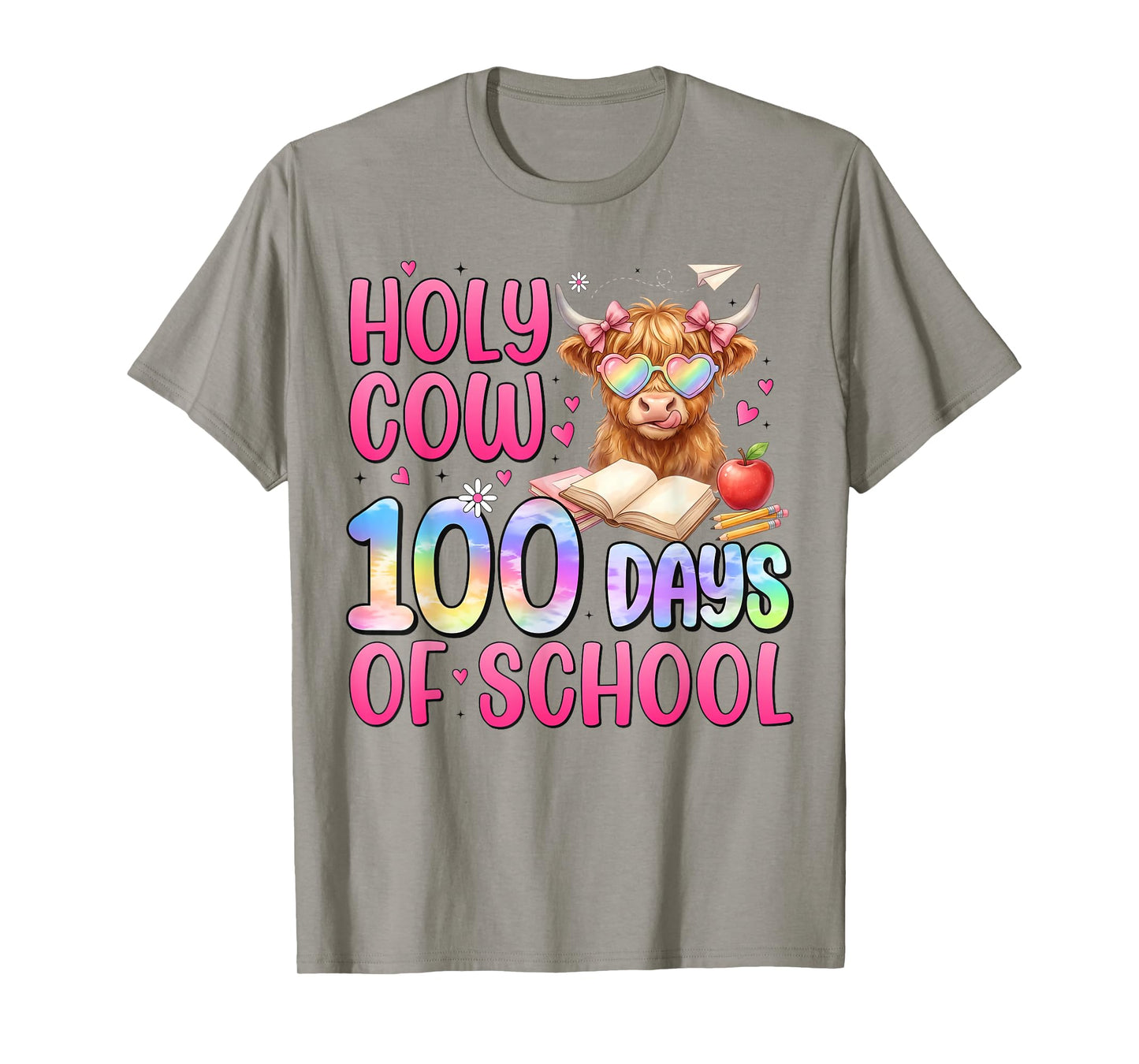 Holy Cow 100 Days of School 100th Day Smarter Teacher Girls T-Shirt