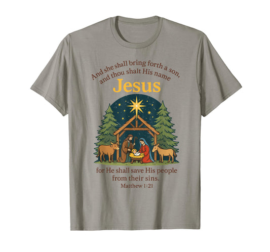 Jesus Nativity Christian Christmas Bible Pjs Toddler Pajama T-Shirt