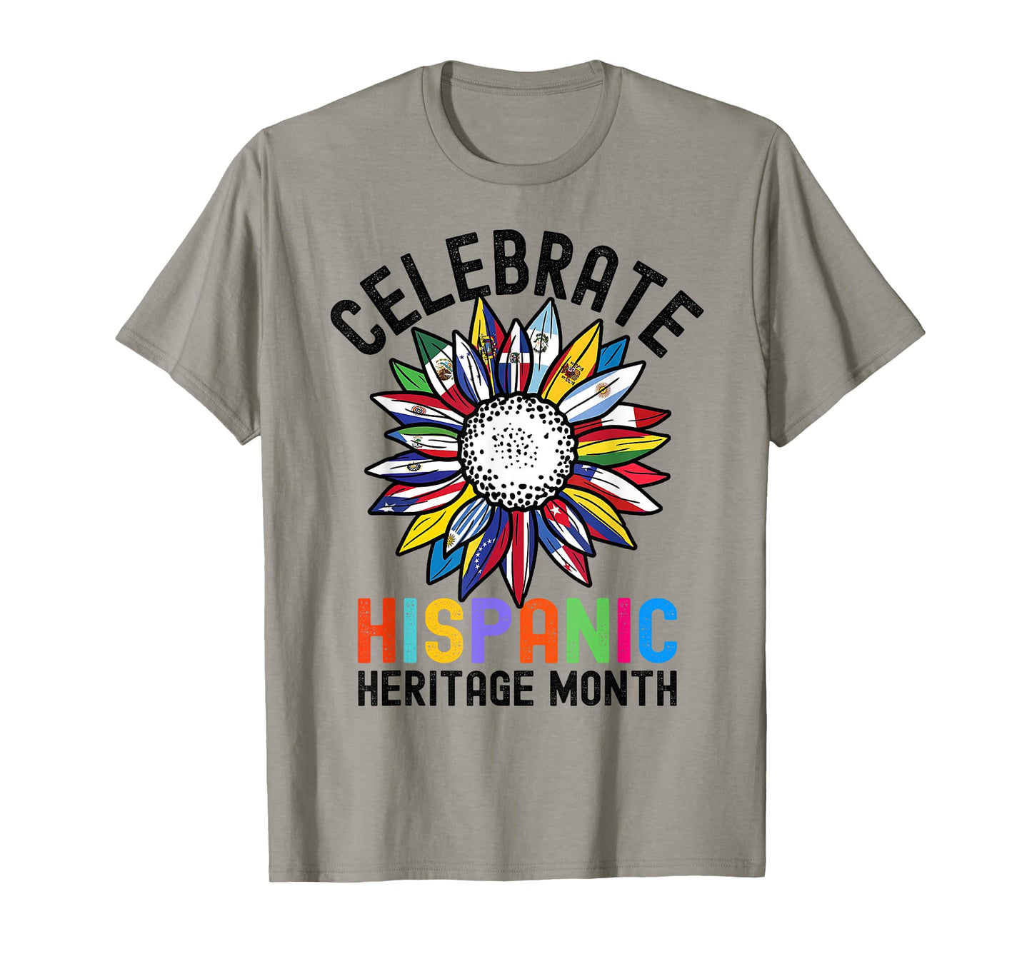 Celebrate Hispanic Heritage Month Latin Countries Sunflower T-Shirt