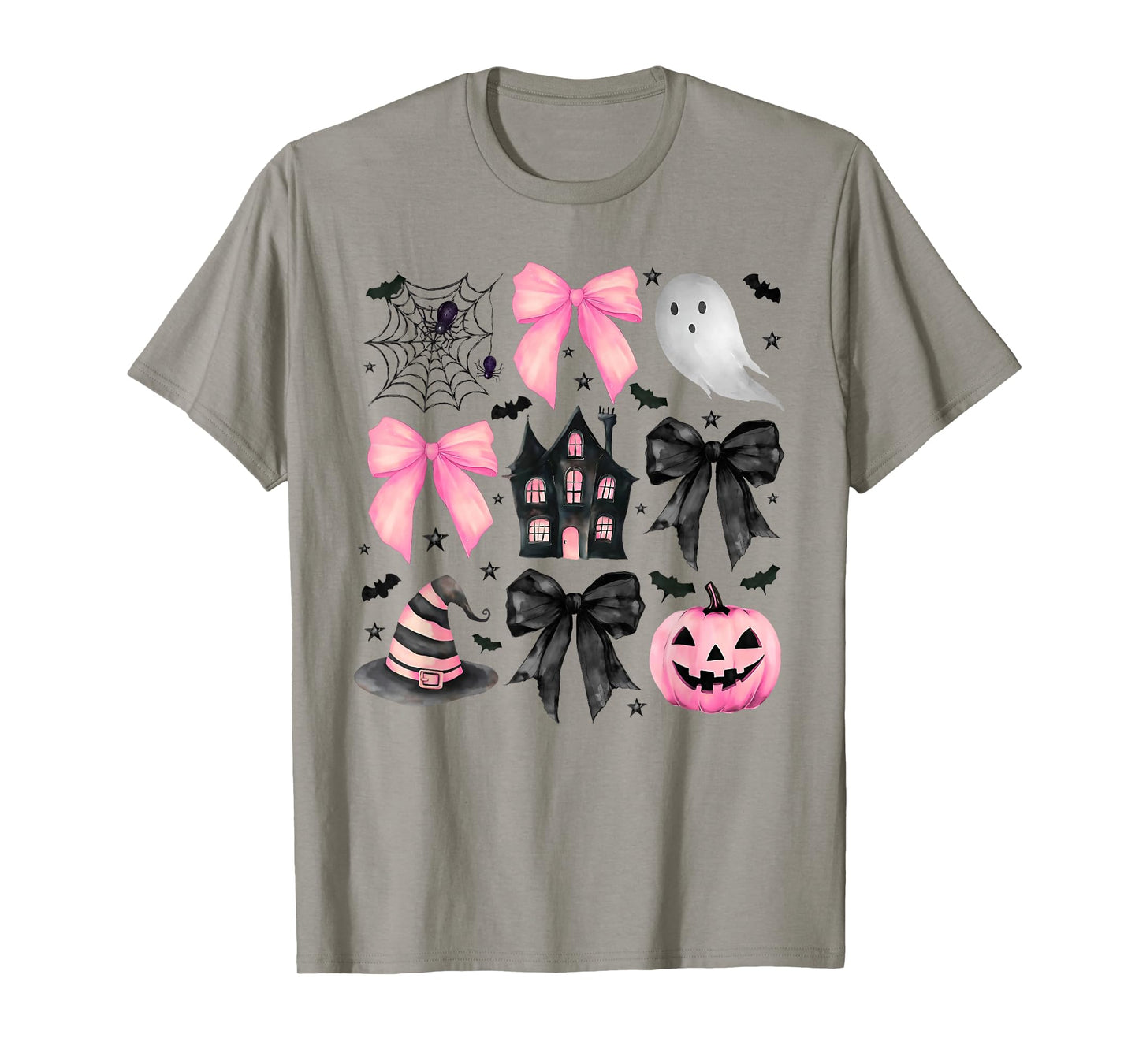 Funny Ghost Happy Halloween Coquette Bow Witch Spooky Season T-Shirt