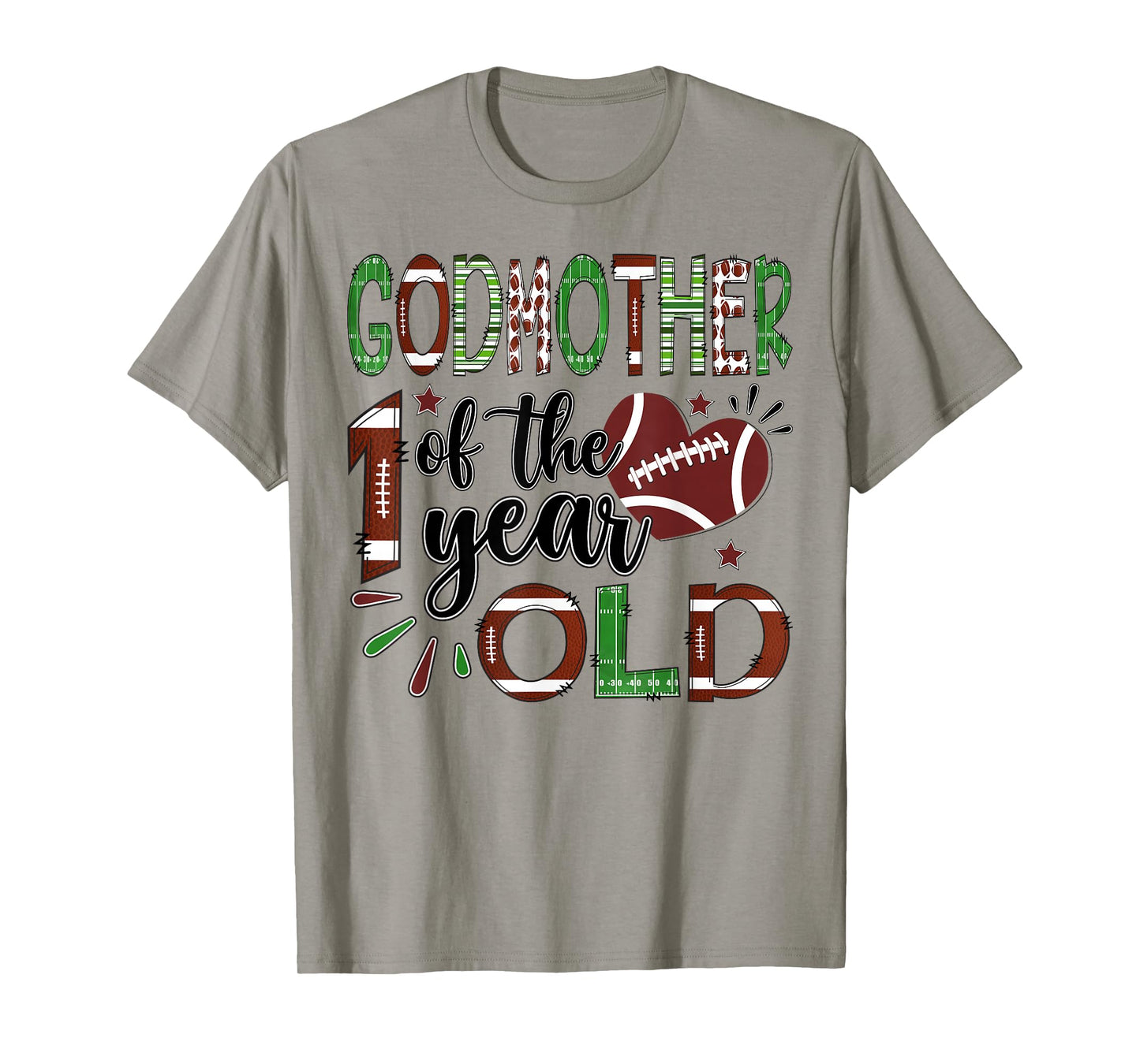 Godmother of The 1 Year Old Football 1st Birthday Boy T-Shirt