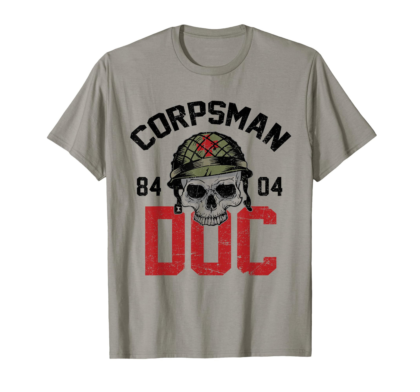 Funny Hospital Corpsman 8404 Devil Doc US Veteran Military T-Shirt