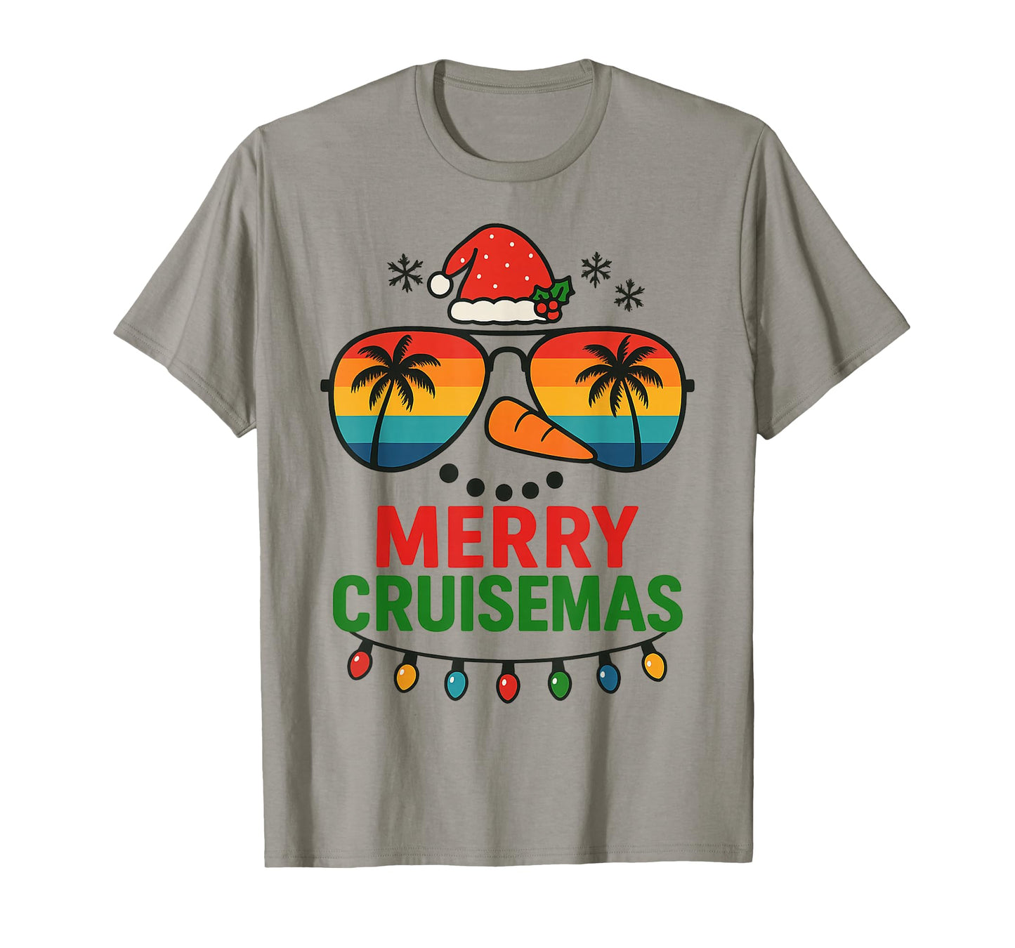 Merry Cruisemas 2025 Christmas Santa Snowman Funny Cruise T-Shirt