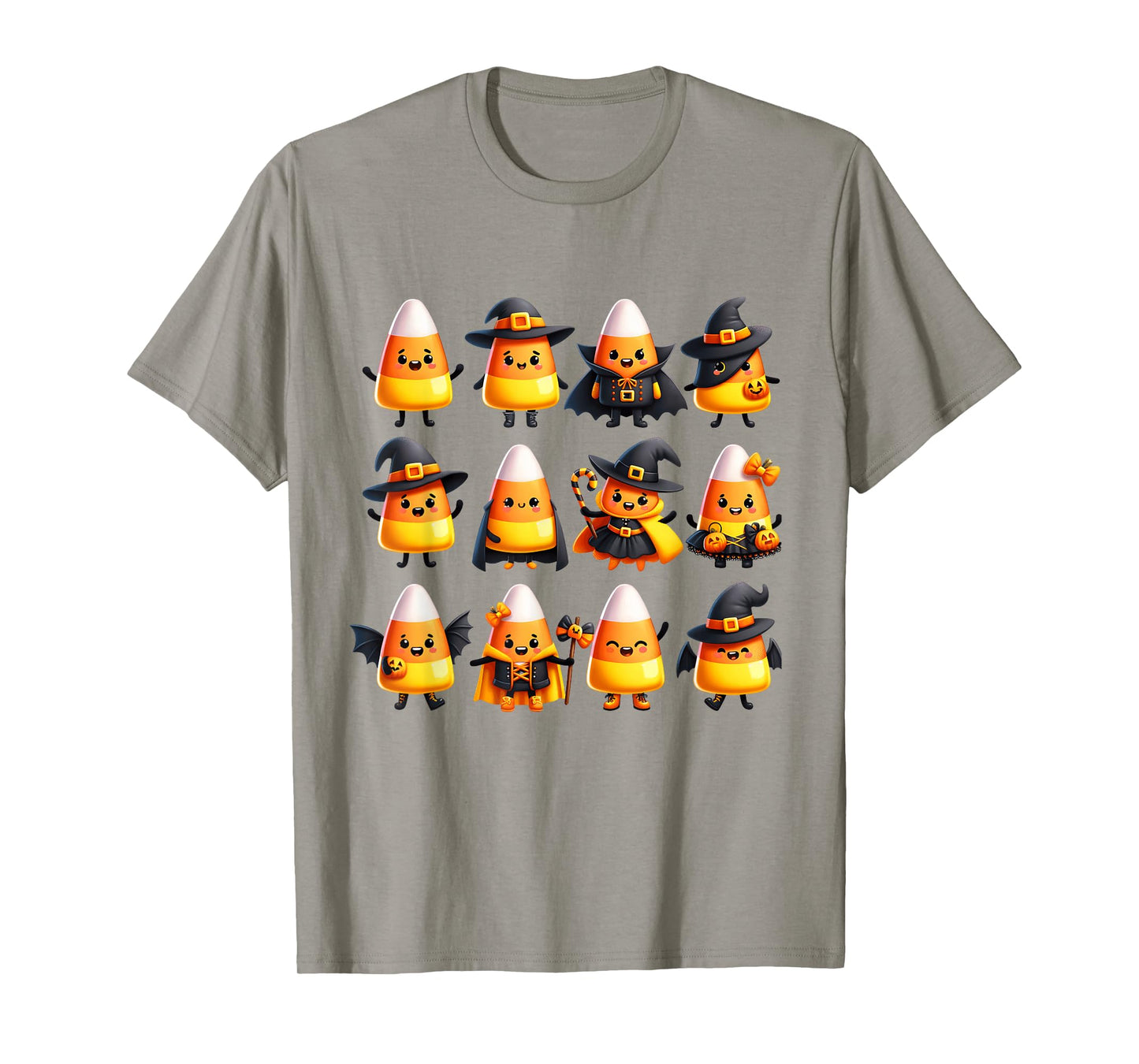 Adorable Halloween Candy Corn Characters in Costumes T-Shirt