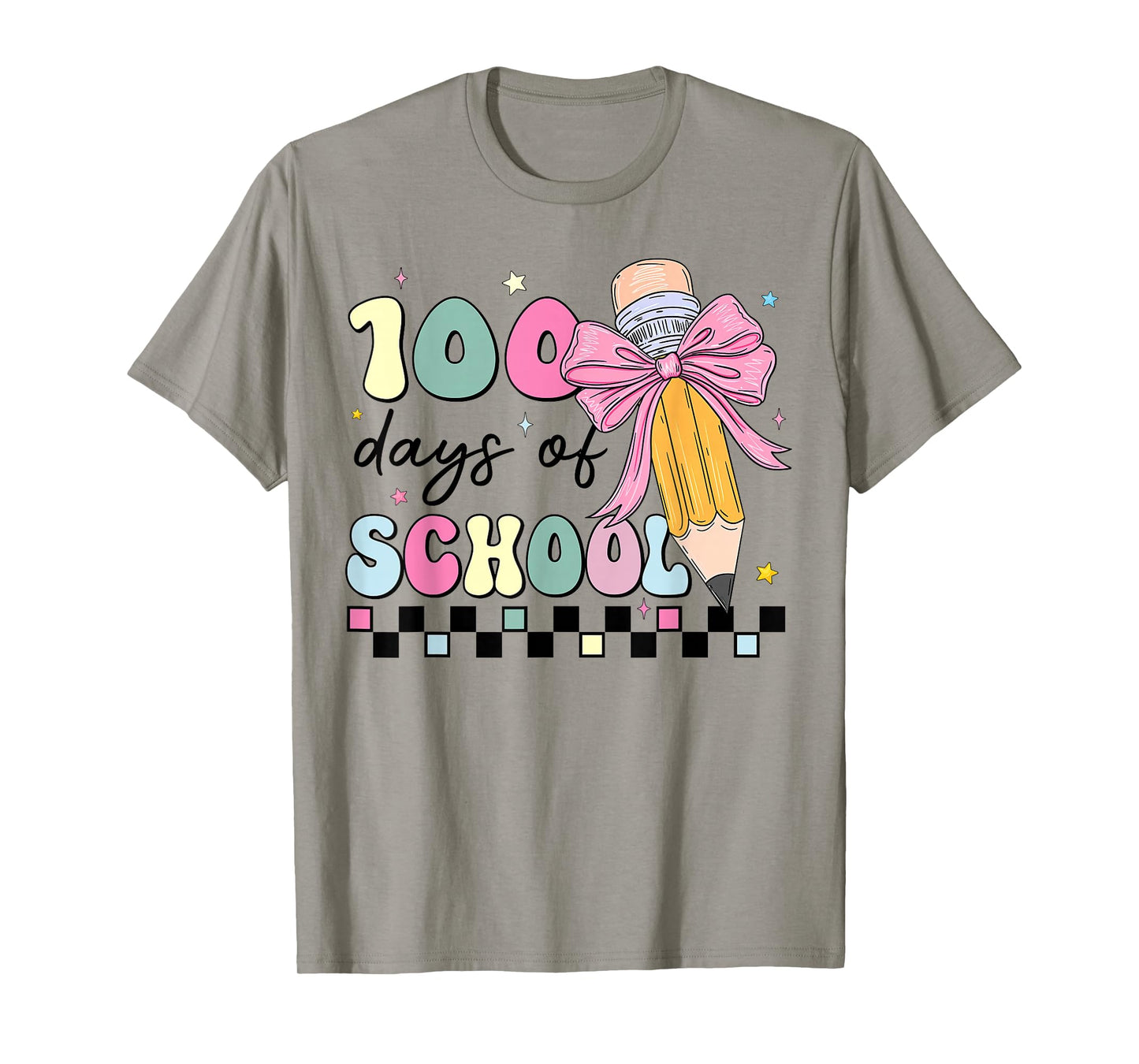 100 Days of School Shirt Girls Coquette Bow 100th Day School T-Shirt