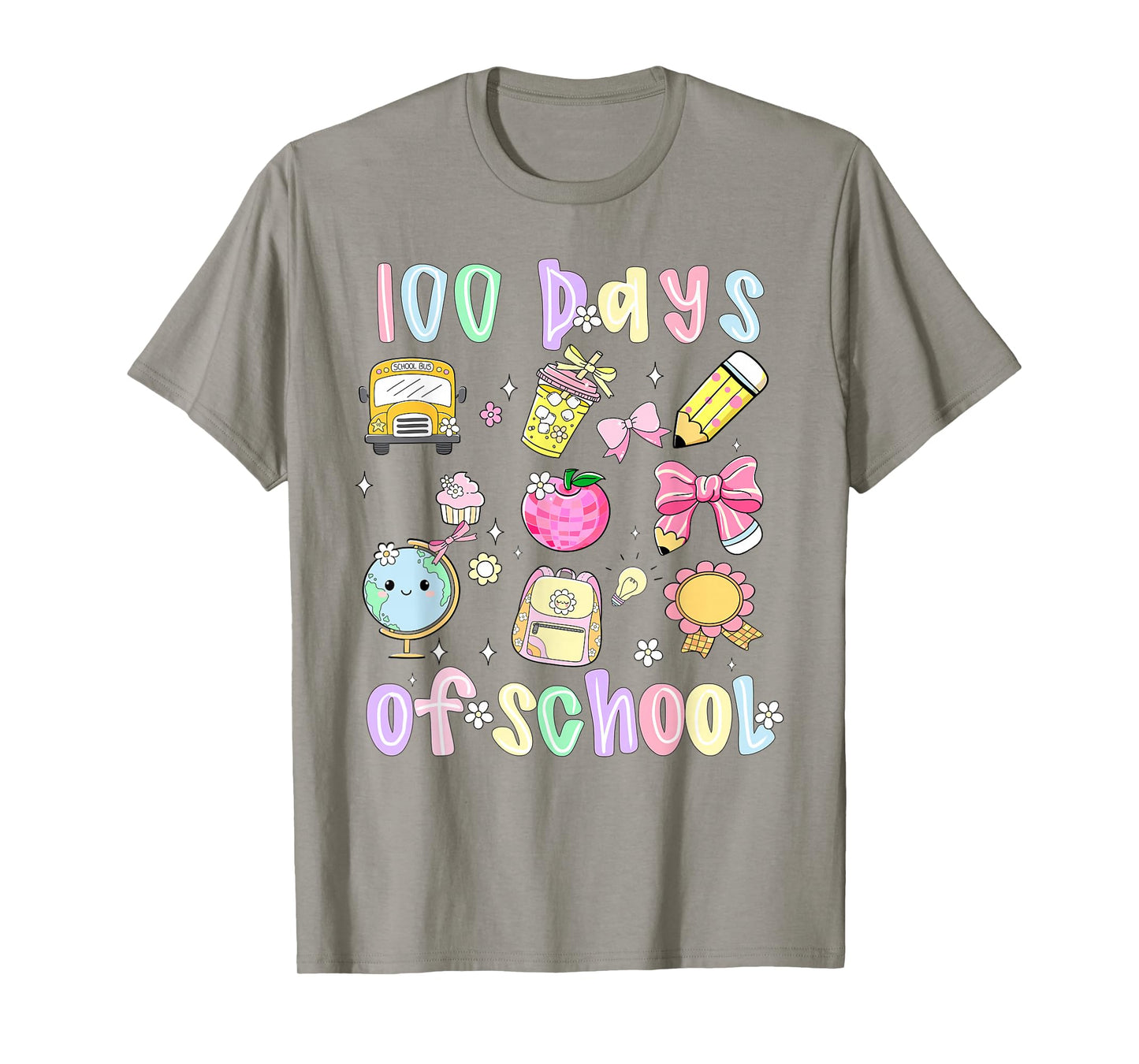 100 Days of School Preppy 100th Day of School Teachers Girls T-Shirt