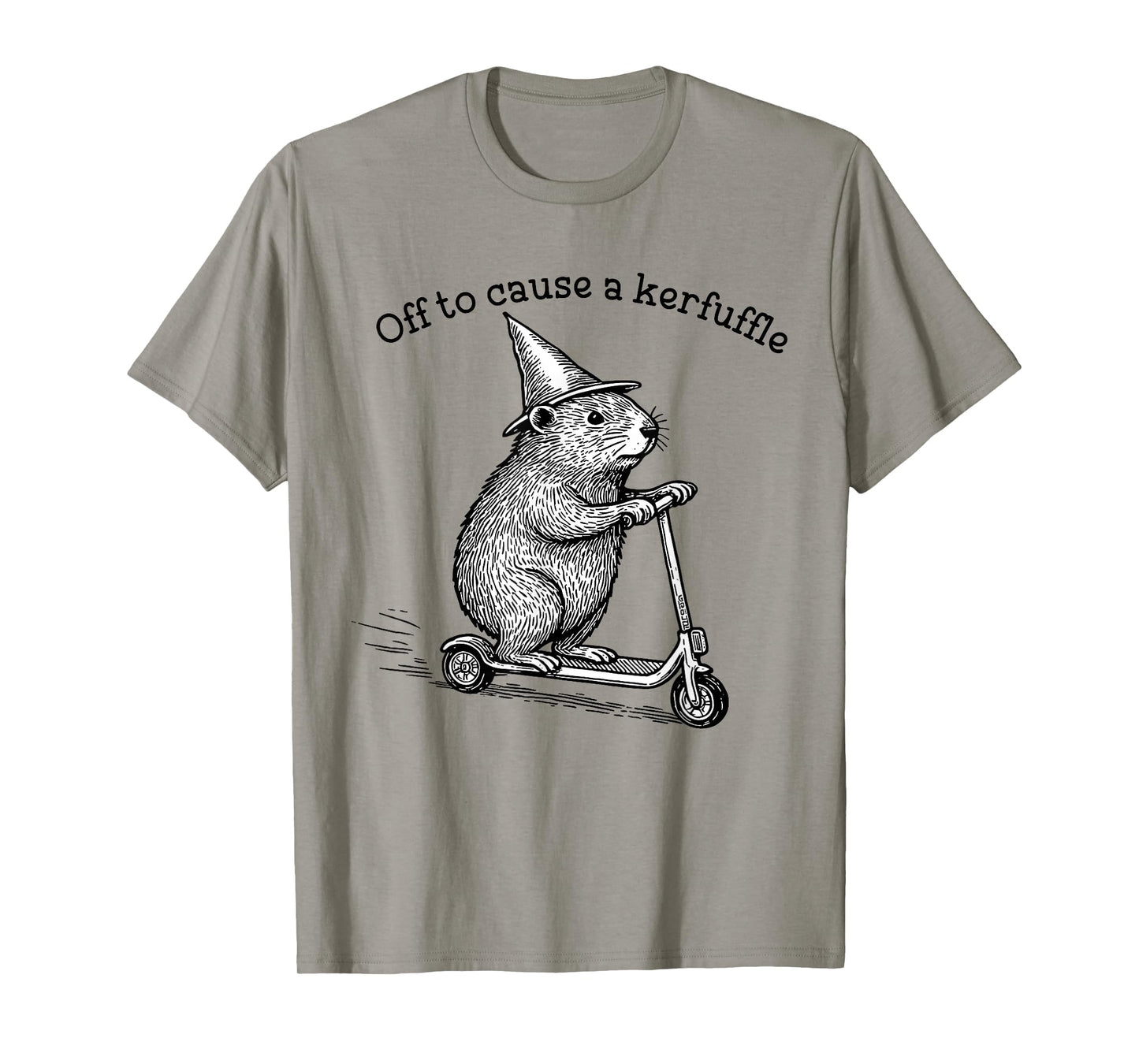 Off to Cause A Kerfuffle Funny Hamster Scooter Chaos T-Shirt