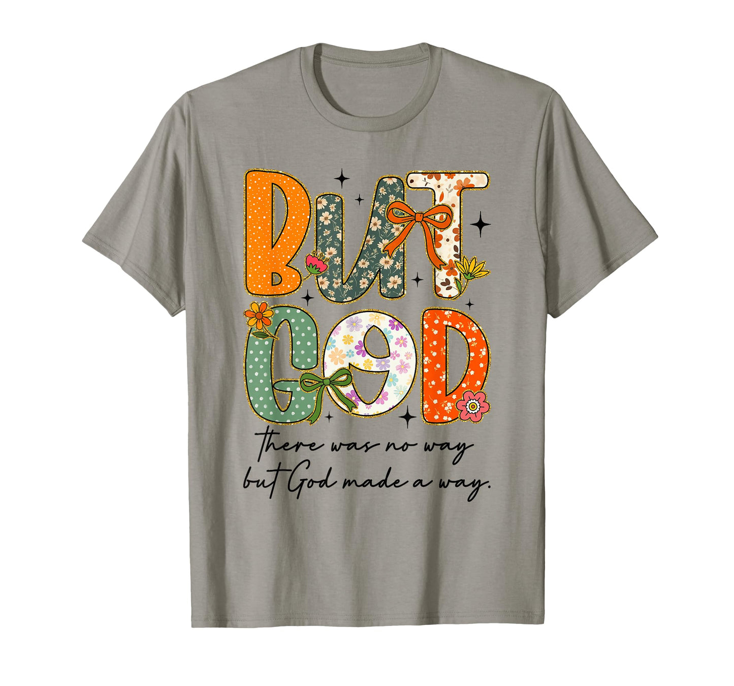 But God Christian Autumn Thankful Coquette Bow Thanksgiving T-Shirt