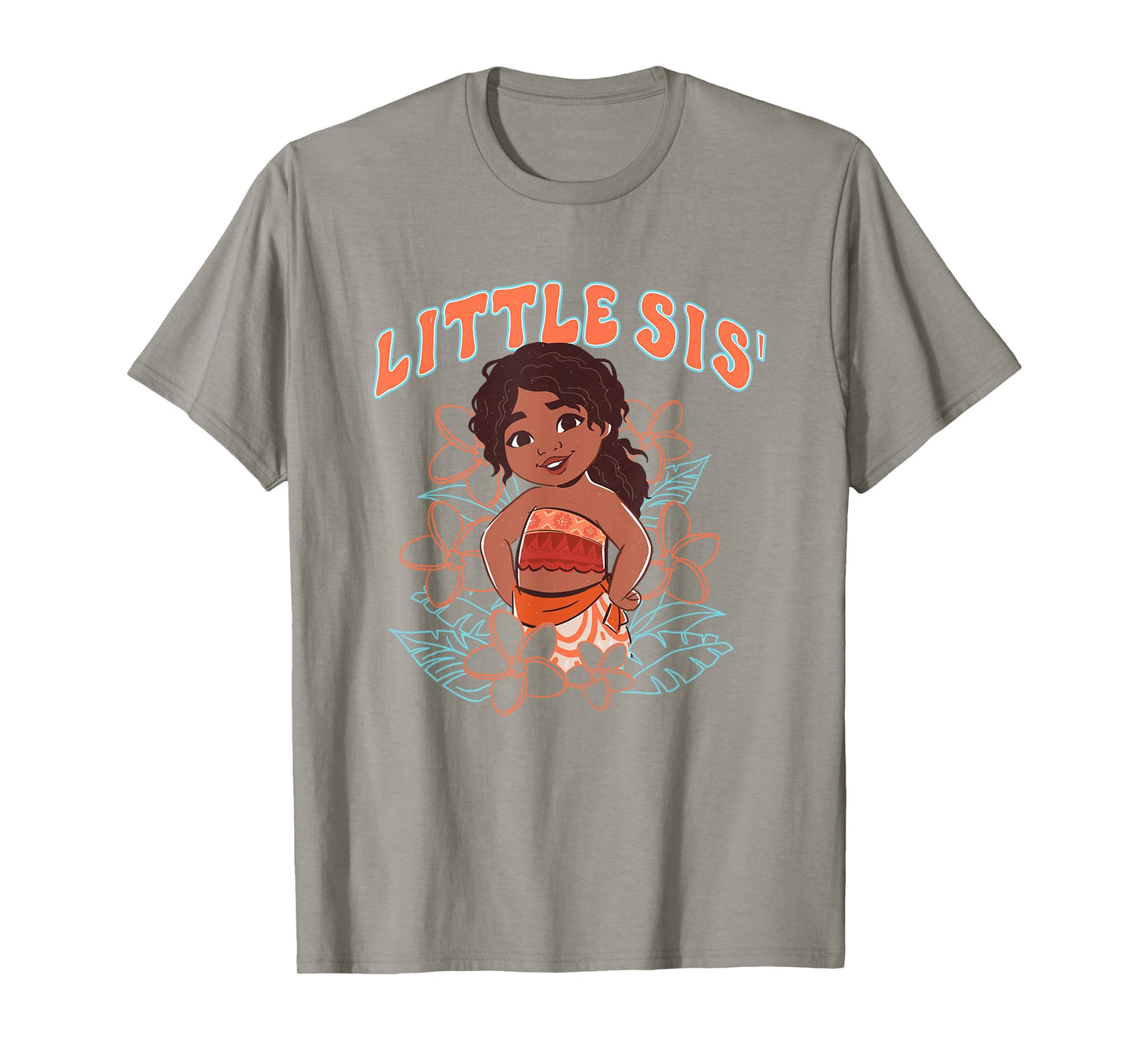 Disney Moana 2 Little Sis' Cute Simea Tropical Floral Logo T-Shirt