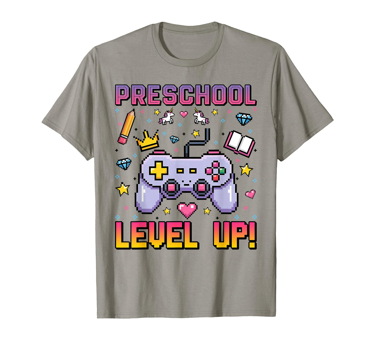 Funny Preschool Level Up Gamer Back To School Kids T-Shirt