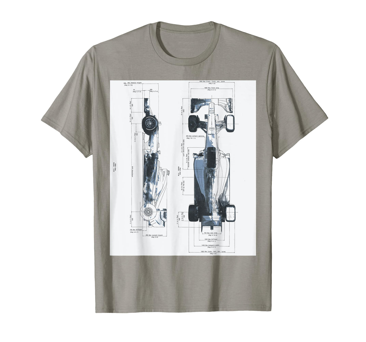 Race Motorsport Racing Blueprint Mechanical Engineering T-Shirt