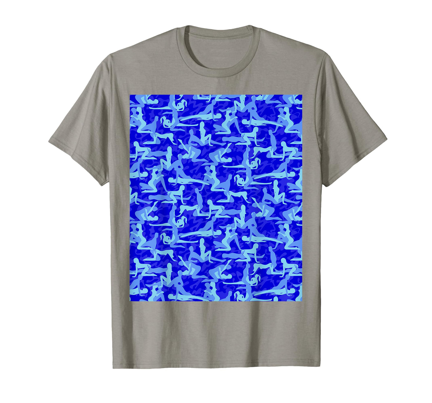 Kamasutra Camouflage (light and royal blue, blue) T-Shirt
