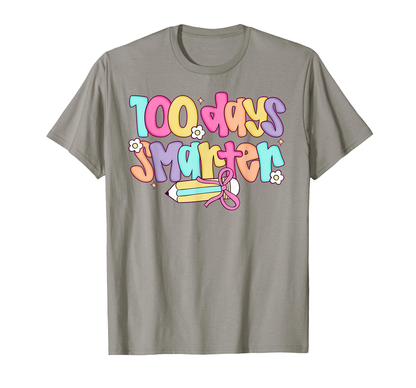 100 Days Smarter Pink Coquette Bow Girls Kids Kindergarten T-Shirt
