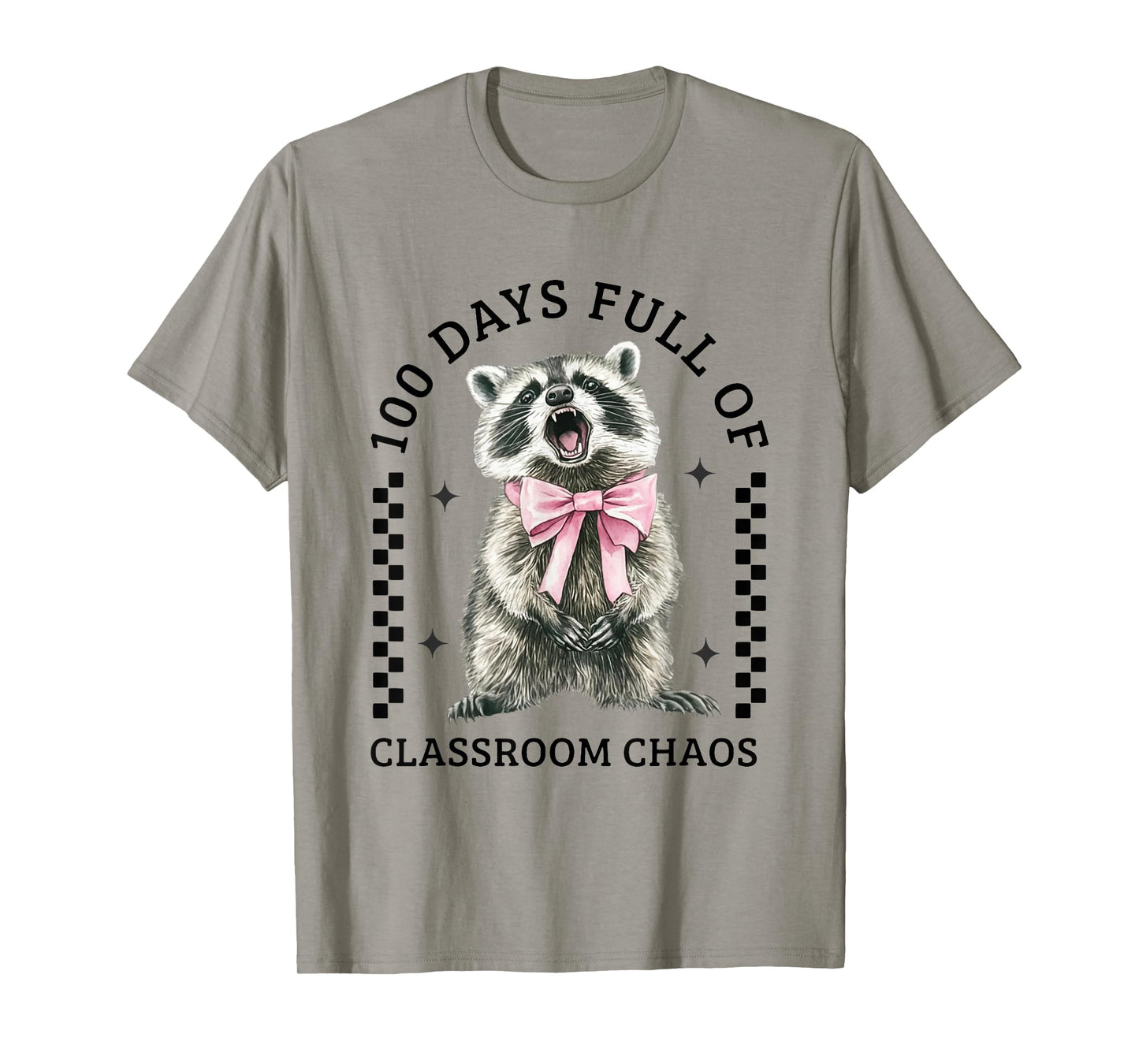 100 Days Full of Classroom Chaos Raccoon 100th Day of School T-Shirt