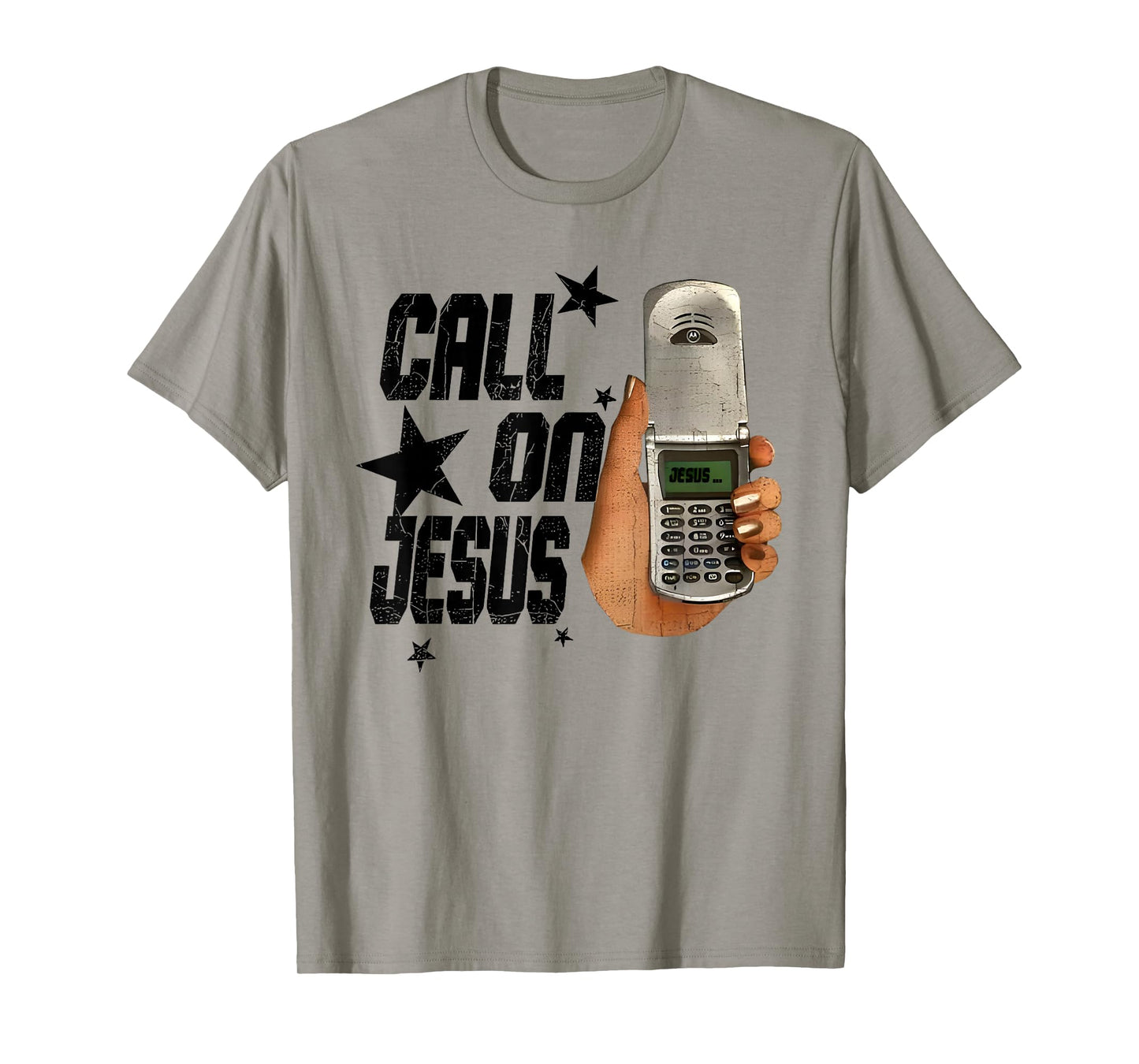 Call on Jesus flip Phone Christian Faith Design T-Shirt