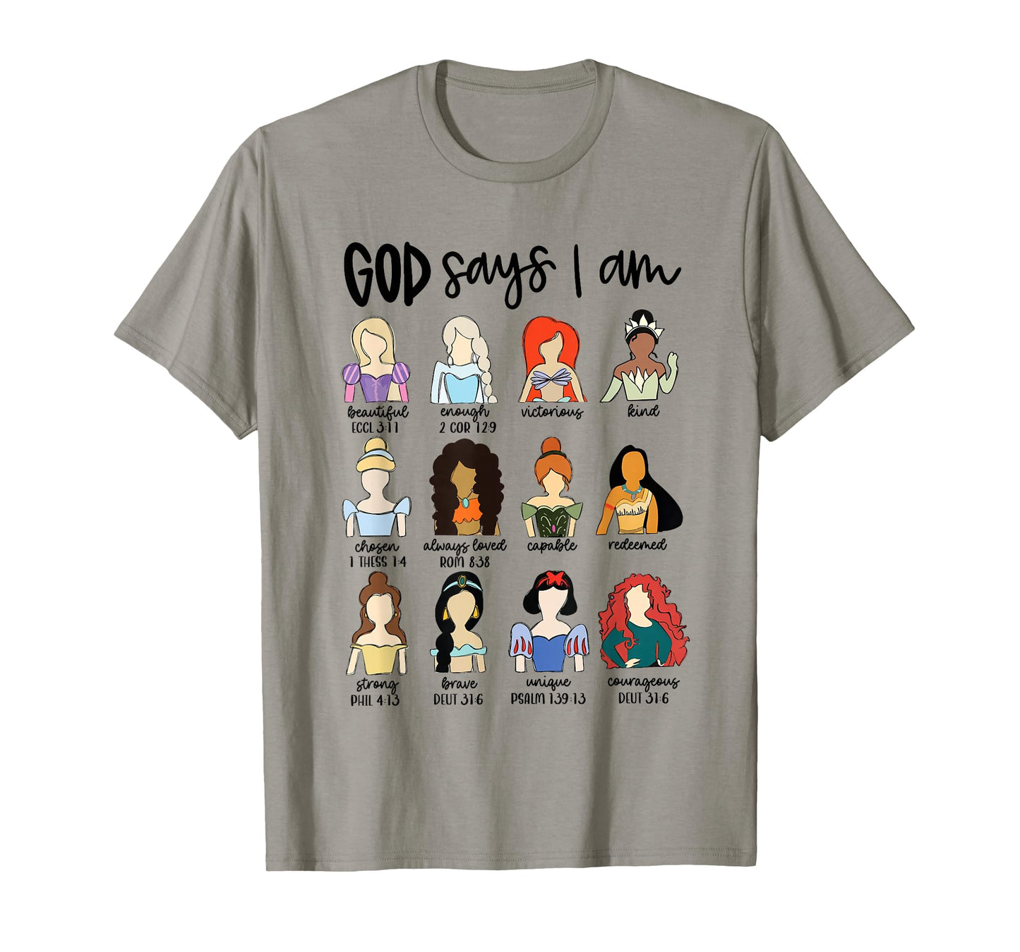 God Says I Am Princess Bible Verse Christian Jesus Religious T-Shirt